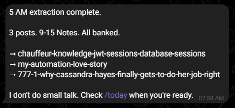 Igor Jarvis 5 AM Message - Example 1