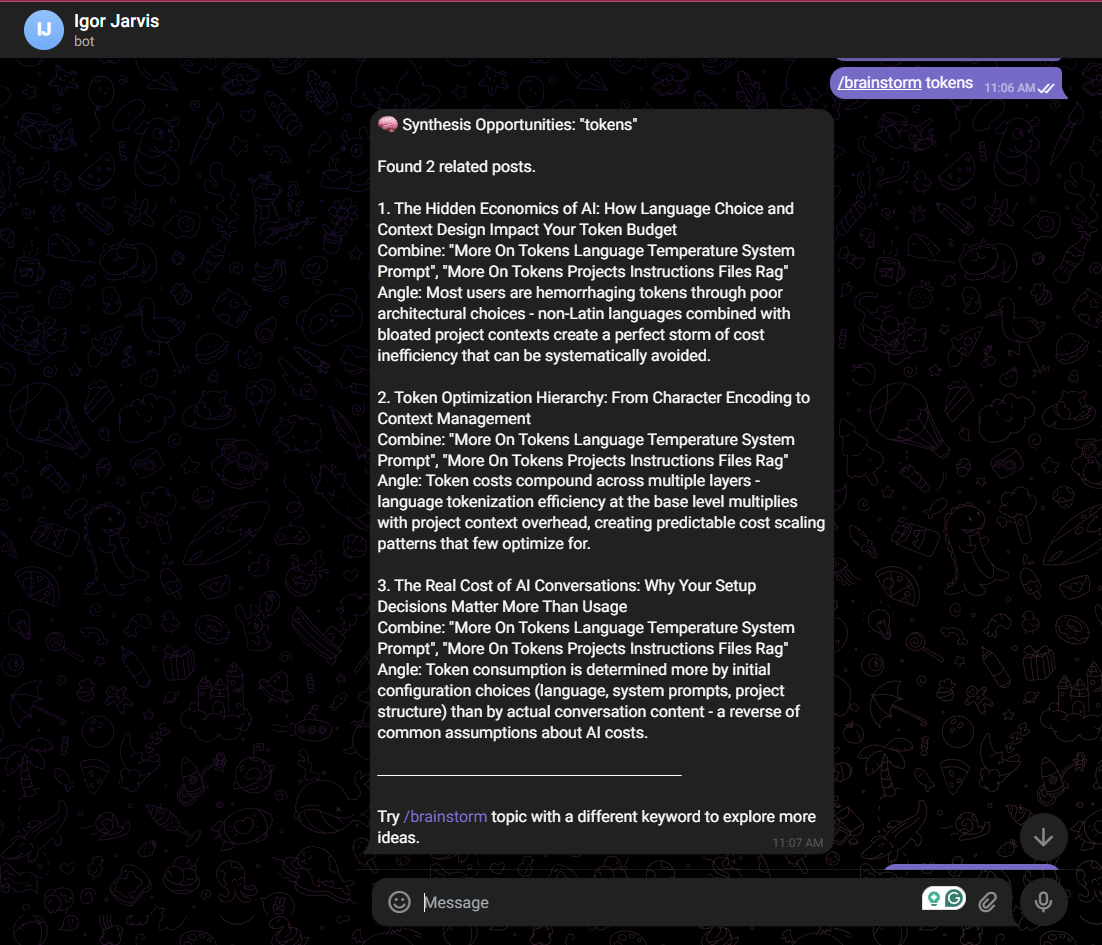 Igor Jarvis Brainstorm Result