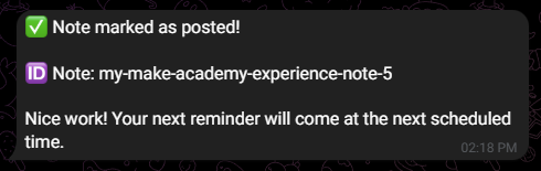 Igor Jarvis Posted Confirmation