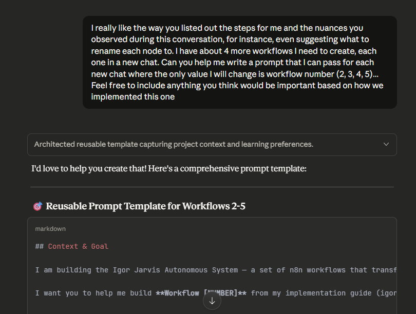 Workflow 1 Claude Interaction
